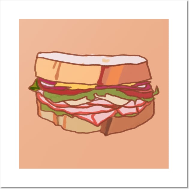 Clubhouse Sandwich Wall Art by CreamPie